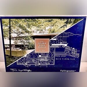 NEW Galison Franklin Lloyd Wright 500 Piece 2 in 1 Double-Sided Jigsaw Puzzle